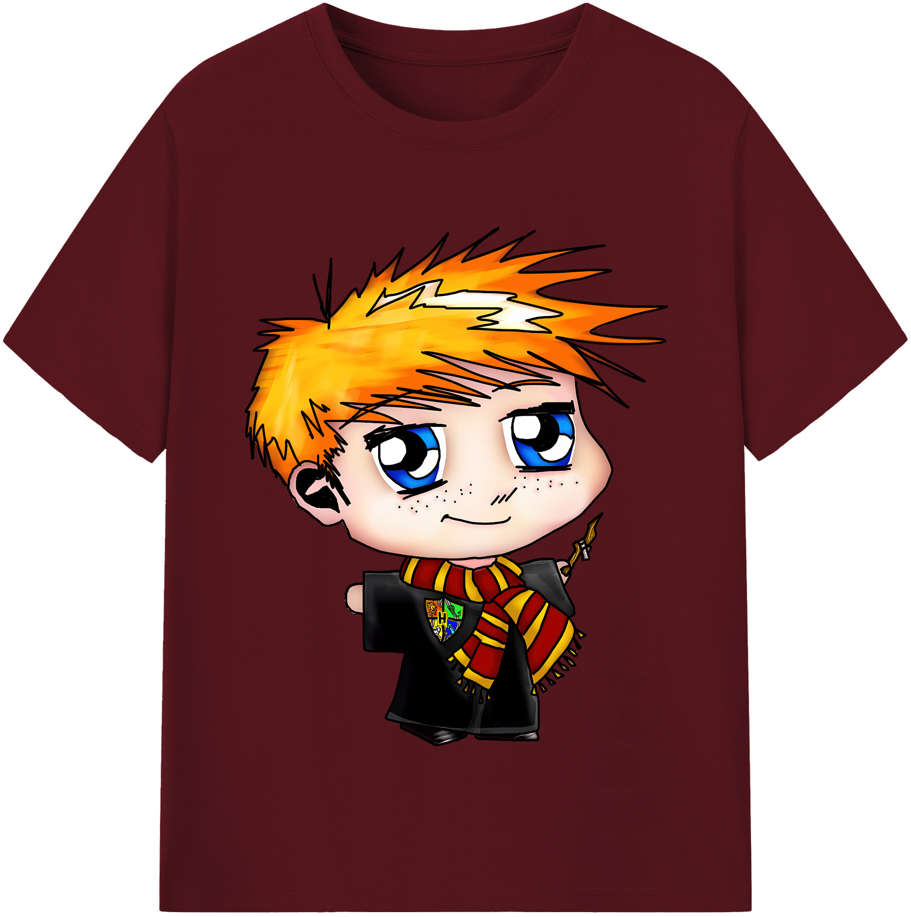 （画像用） Harry Potter ハリー・ポッターシリーズ 綿100％半袖Tシャツ（フロントプリント）